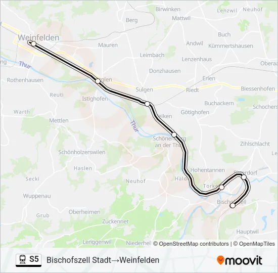 S5 Train Line Map