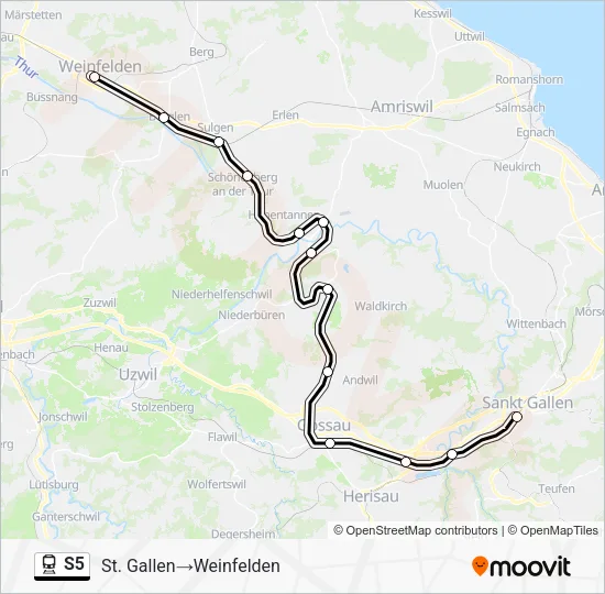 S5 Train Line Map