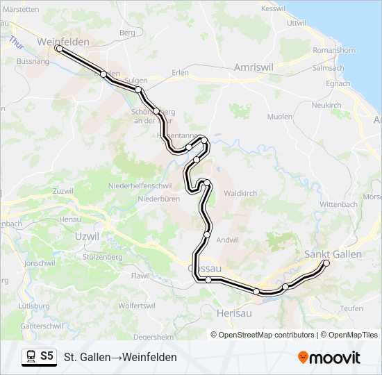 S5 Train Line Map