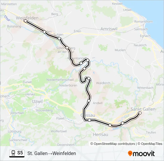 S5 Train Line Map