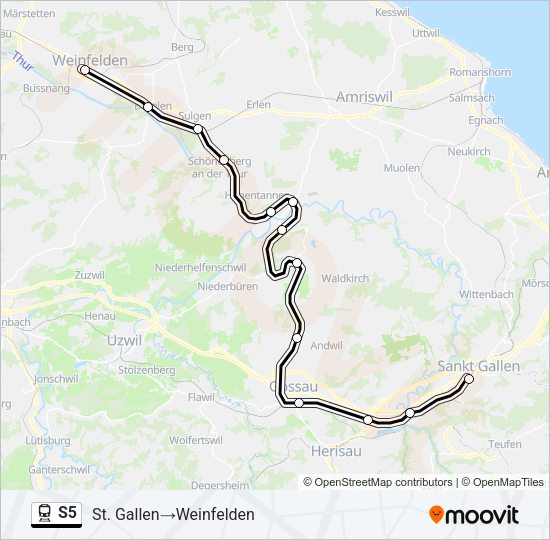 S5 Train Line Map
