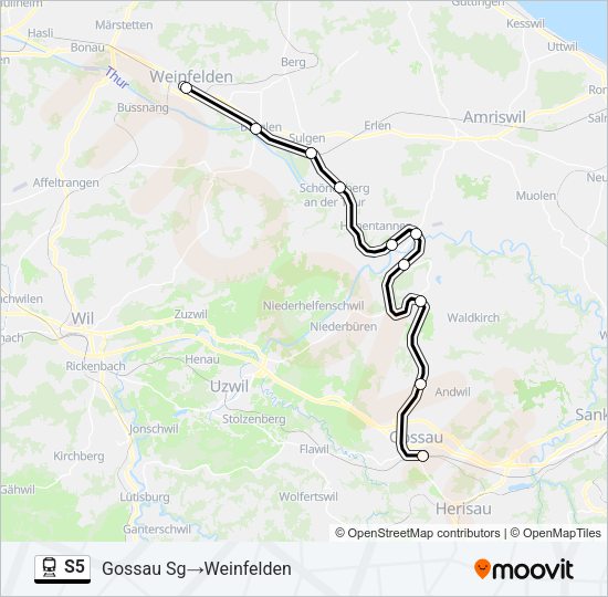 S5 Train Line Map