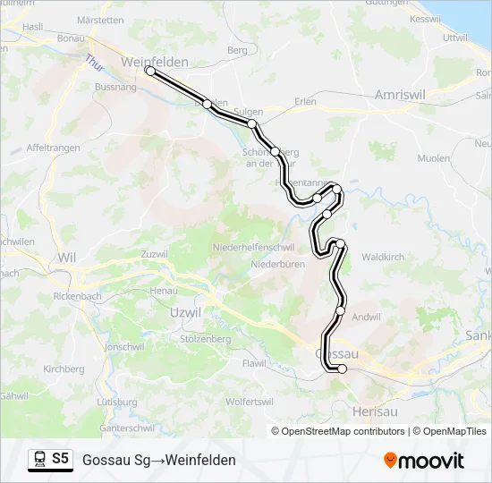 S5 Train Line Map