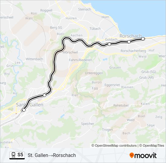 S5 Train Line Map