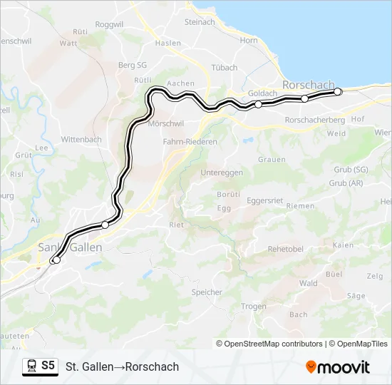 S5 Train Line Map