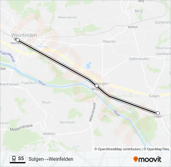 S5 Train Line Map