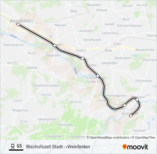 S5 Train Line Map