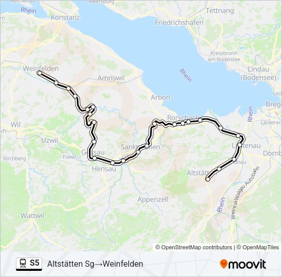 S5 Train Line Map