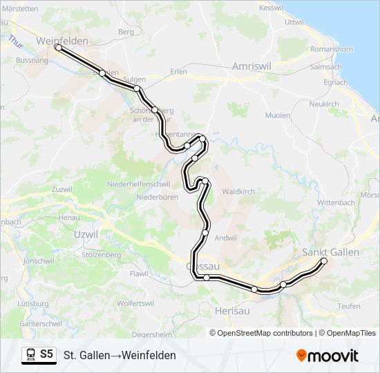 S5 Train Line Map