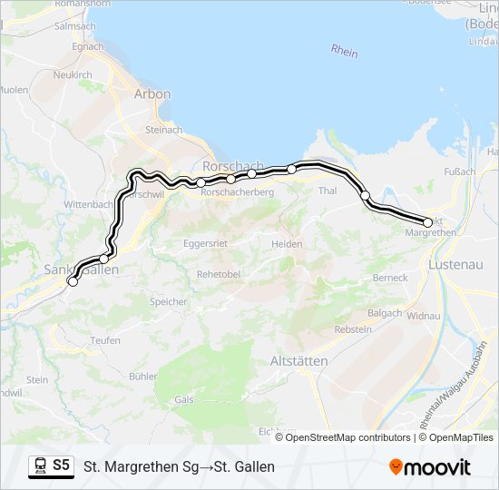 S5 Train Line Map