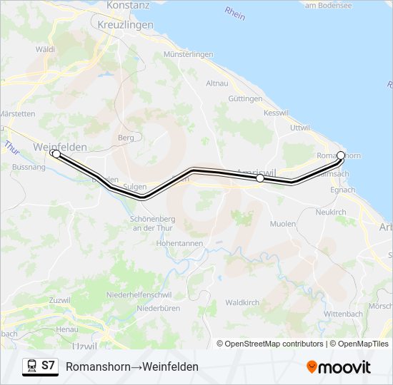 S7 Train Line Map