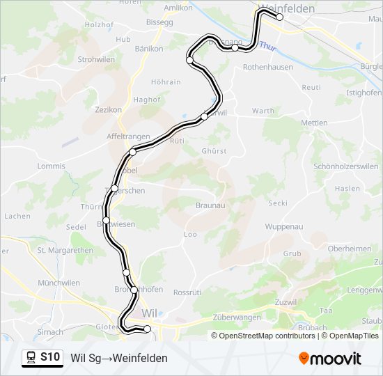 S10 Train Line Map