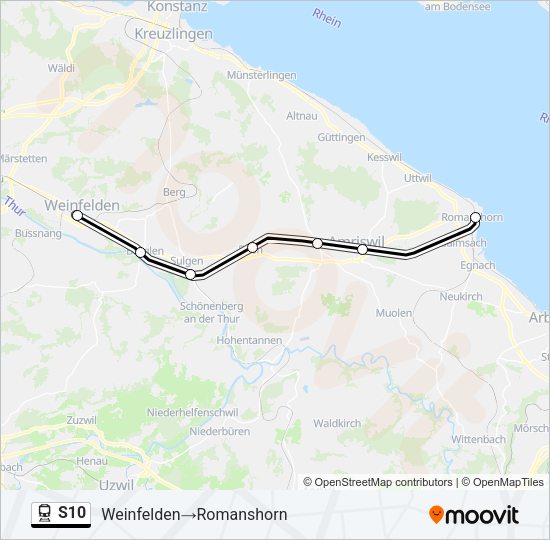 S10 Train Line Map