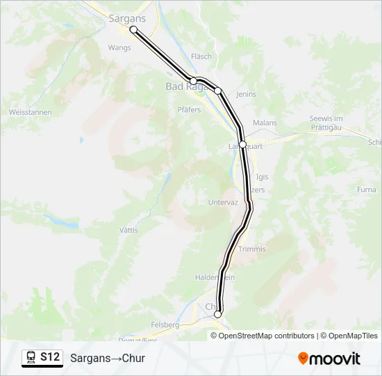 S12 Train Line Map