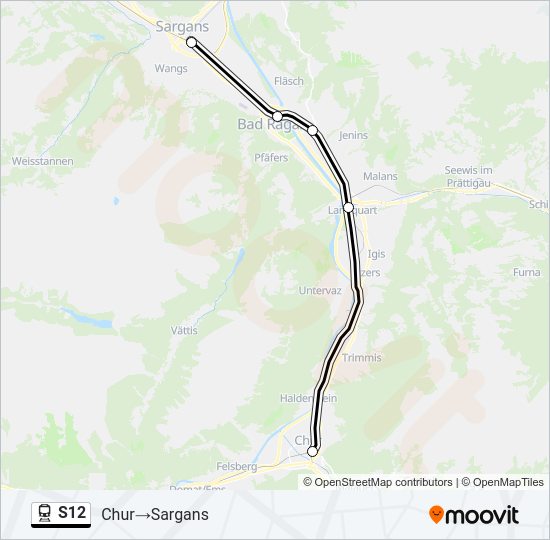 S12 Train Line Map