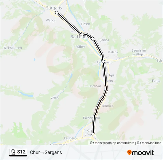 S12 Train Line Map