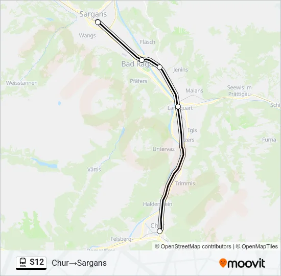 S12 Train Line Map