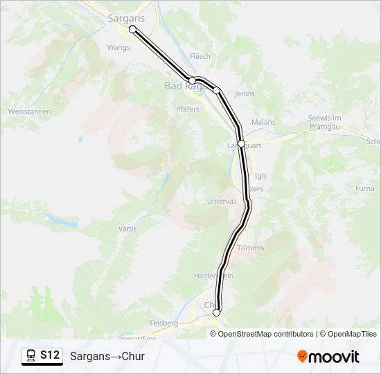 S12 Train Line Map