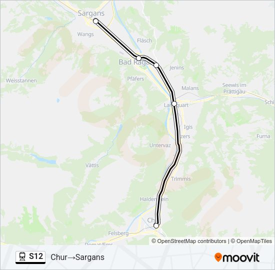 S12 Train Line Map