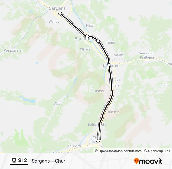 S12 Train Line Map