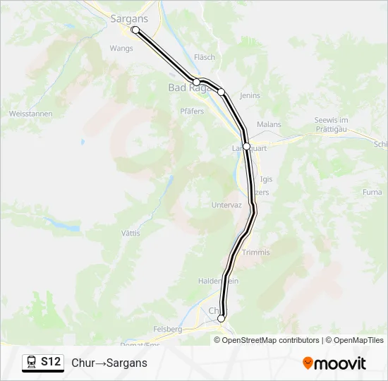 S12 Train Line Map