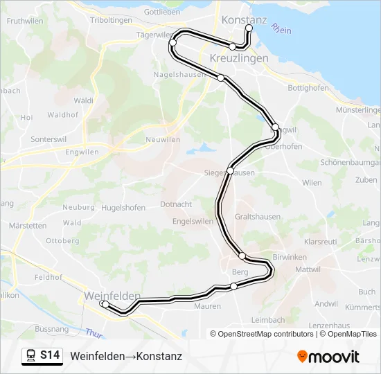 S14 Train Line Map