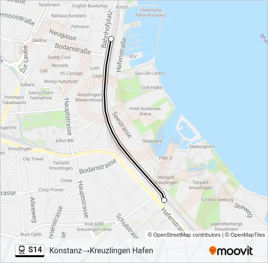S14 Train Line Map
