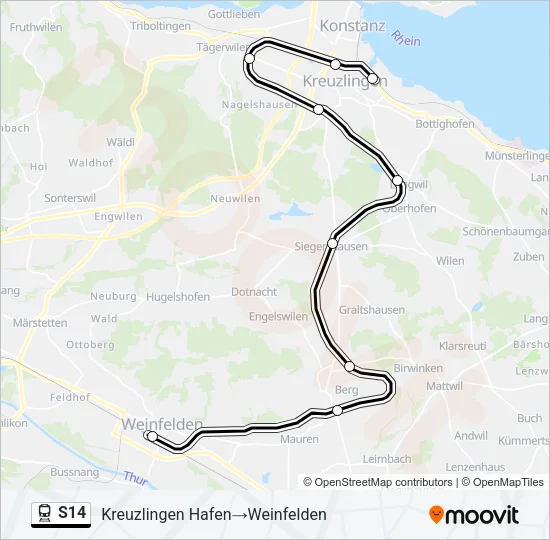 S14 Train Line Map