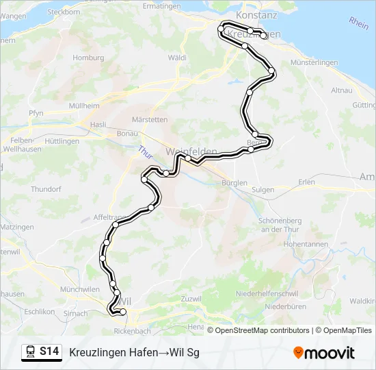 S14 Train Line Map