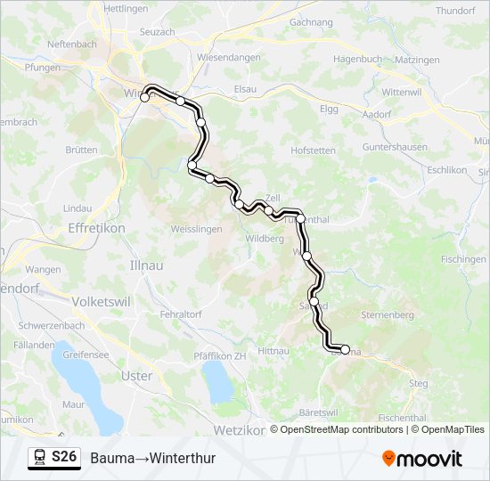 S26 Train Line Map