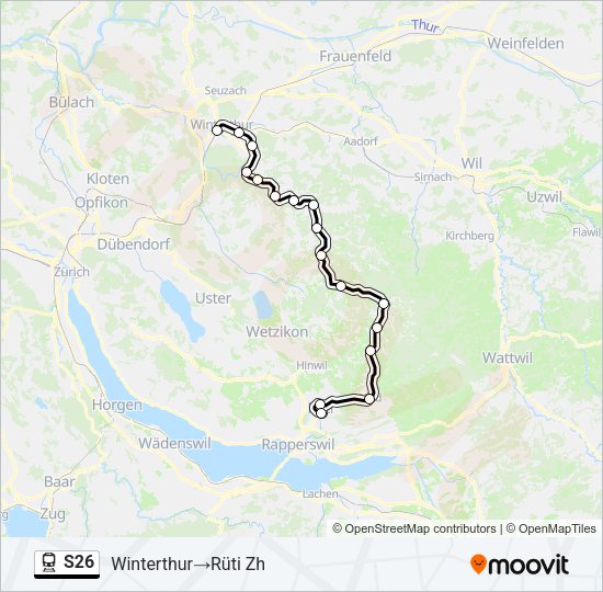 S26 Train Line Map
