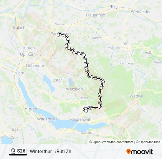 S26 Train Line Map