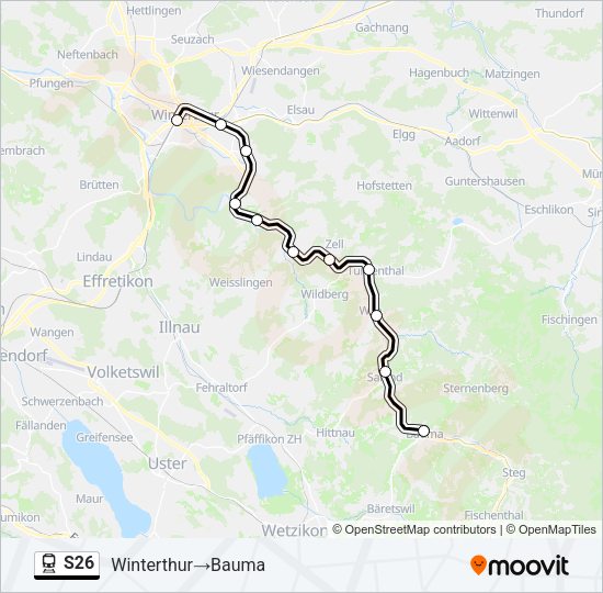 S26 Train Line Map