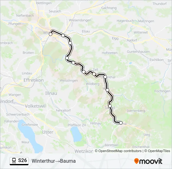 S26 Train Line Map