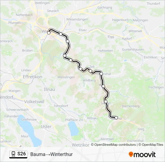 S26 Train Line Map