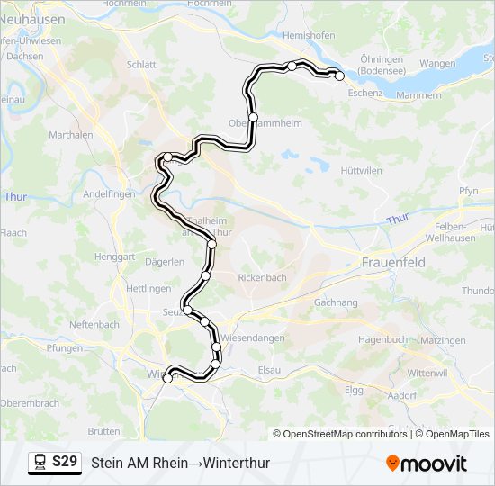 S29 Train Line Map
