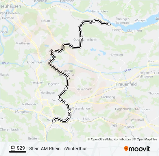 S29 Train Line Map