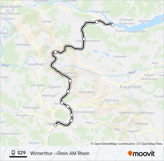 S29 Train Line Map