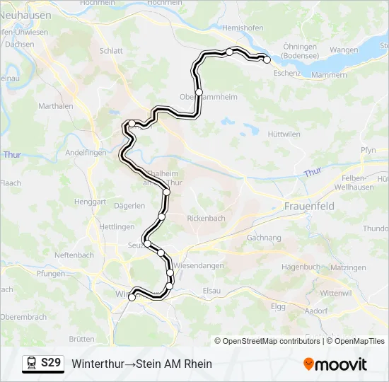 S29 Train Line Map