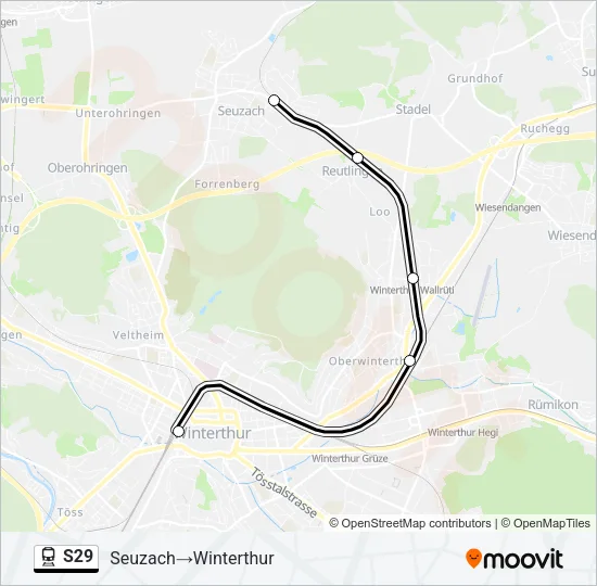S29 Train Line Map
