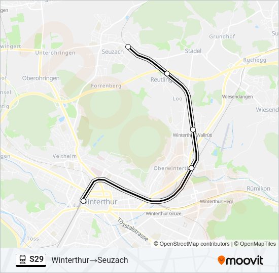 S29 Train Line Map