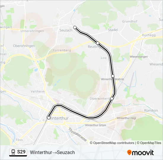S29 Train Line Map