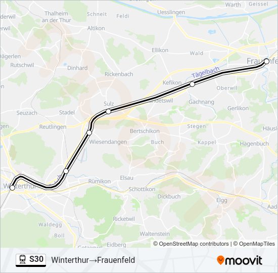 S30 Train Line Map
