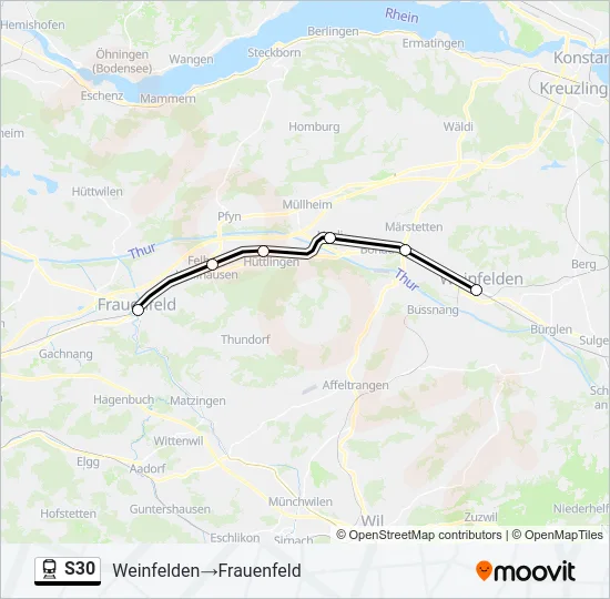 S30 Train Line Map