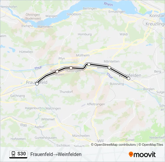 S30 Train Line Map