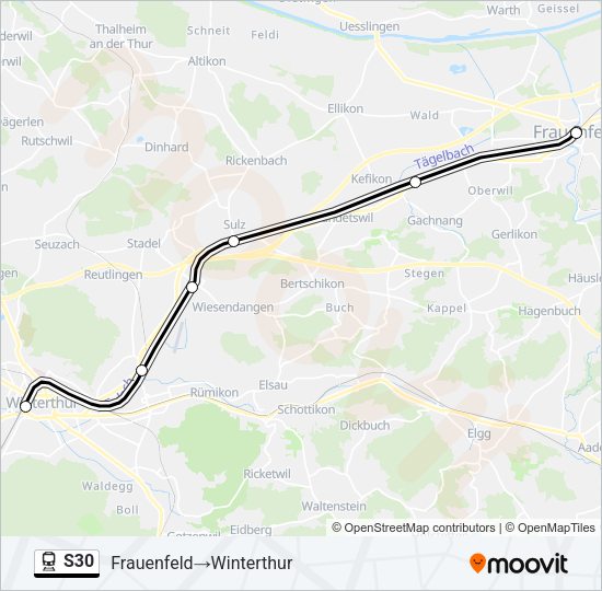 S30 Train Line Map