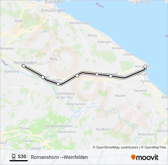 S30 Train Line Map