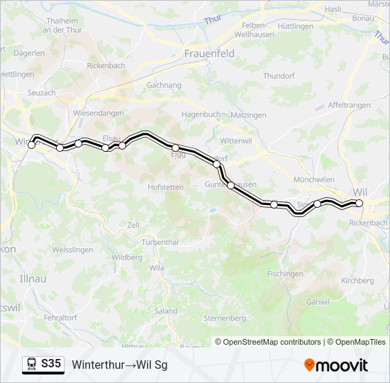 S35 Train Line Map