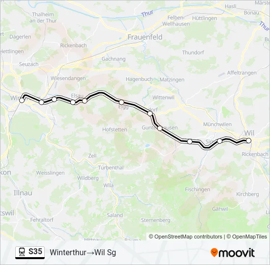 S35 Train Line Map