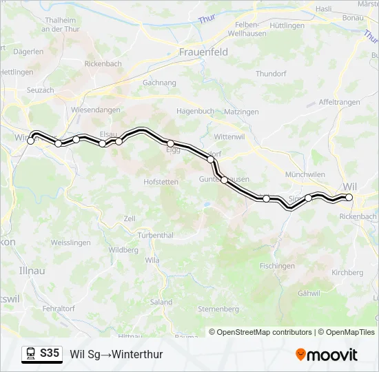 S35 Train Line Map